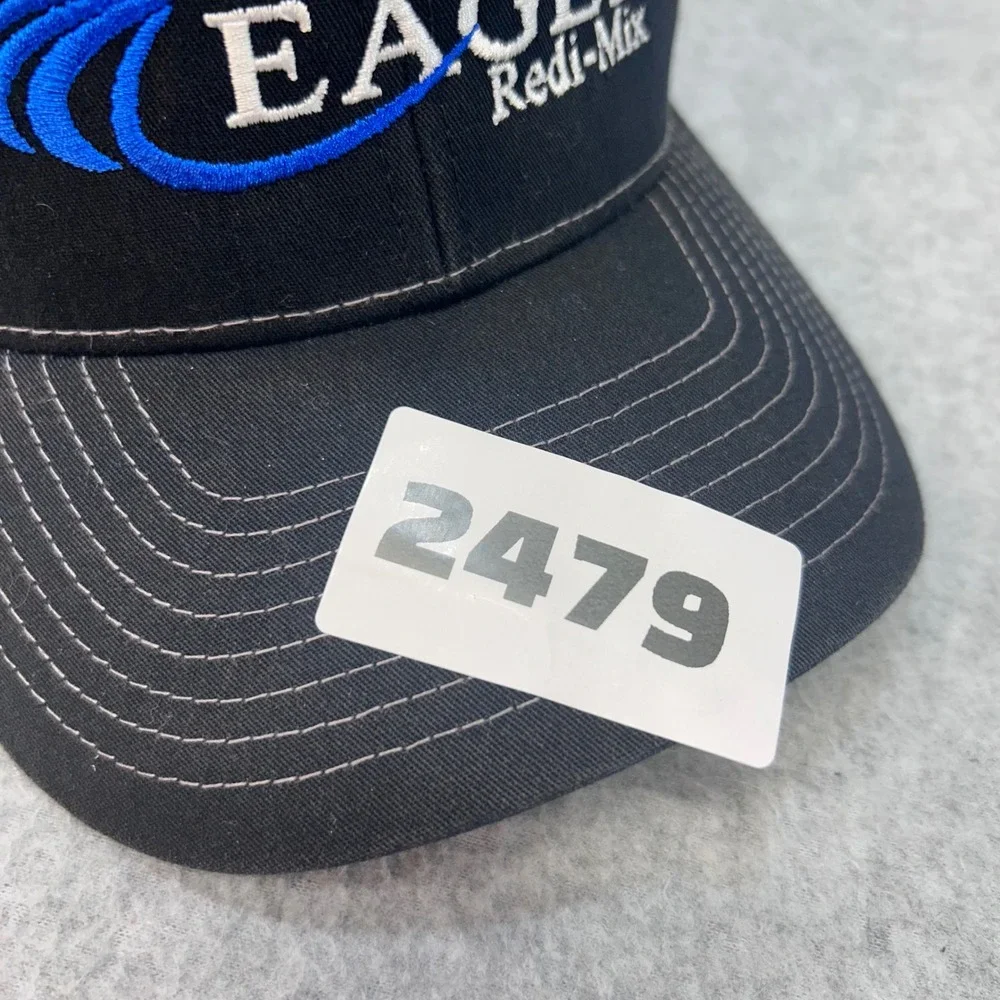 Eagle Redi-Mix Mens Black Richardson Trucker Hat Mesh Snapback Cap 112 OSFA